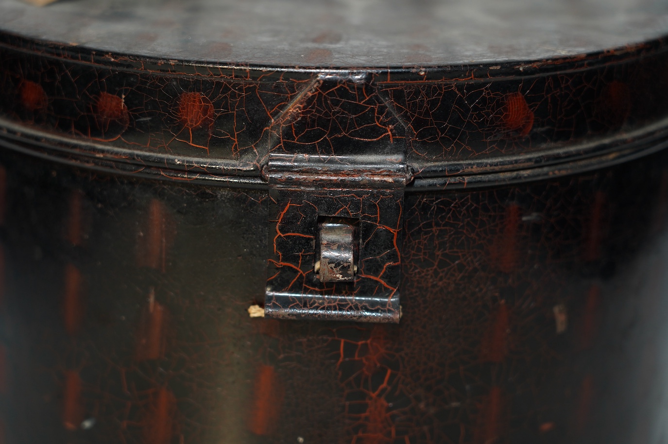 A Burberry RAF style dress hat and tin, 1920's